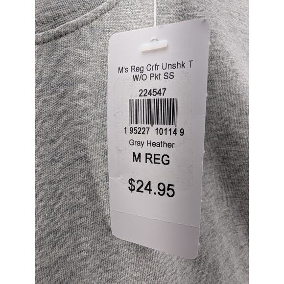 NWT L.L. Bean Men's Carefree Unshrinkable Short Sleeve Tee in Heather Grey XL - Picture 4 of 6